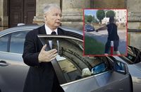 Limuzyna prezesa PiS obrzucona jajkami 
